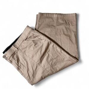 Torrid Belle Isle Almond Tan Twill Wide Leg Pants 30R New 44220457